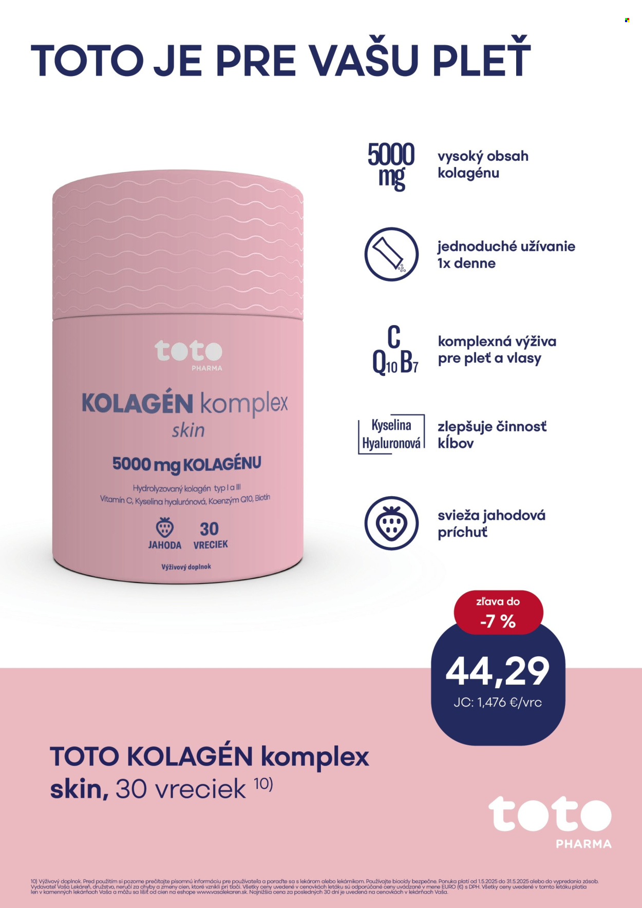 Leták Vaša lekáreň - 1.5.2025 - 31.5.2025.