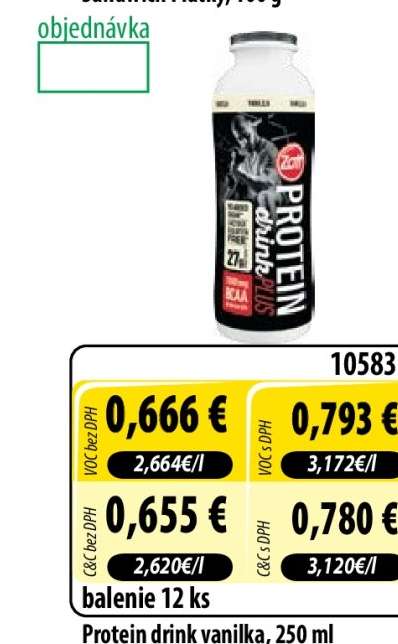 Protein drink vanilka, 250 ml