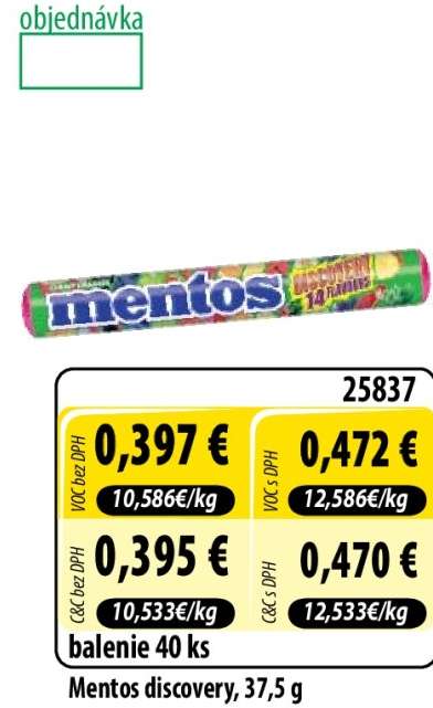 Mentos discovery, 37,5 g