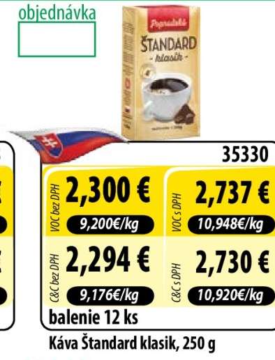 Káva Štandard klasik, 250 g