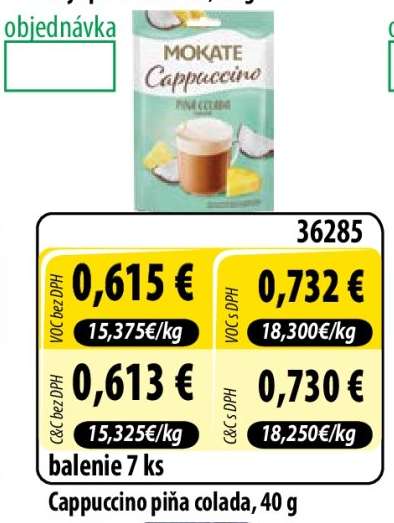 Cappuccino piña colada, 40 g