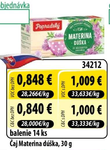 Čaj Materina dúška, 30 g