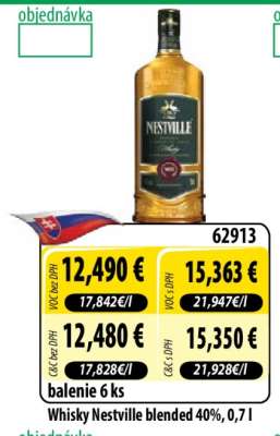 Whisky Nestville blended 40%, 0,7 l