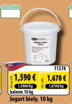 Jogurt biely, 10 kg