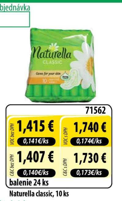Naturella classic, 10 ks