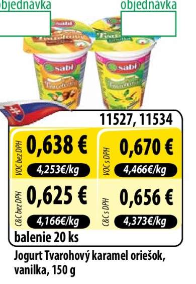 Jogurt Tvarohový karamel oriešok, vanilka
