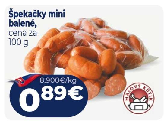 Špekačky mini balené