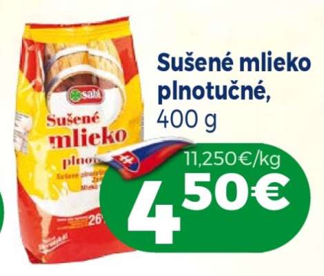 Sušené mlieko plnotučné