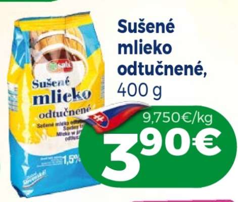 Sušené mlieko odtučnené, 400 g
