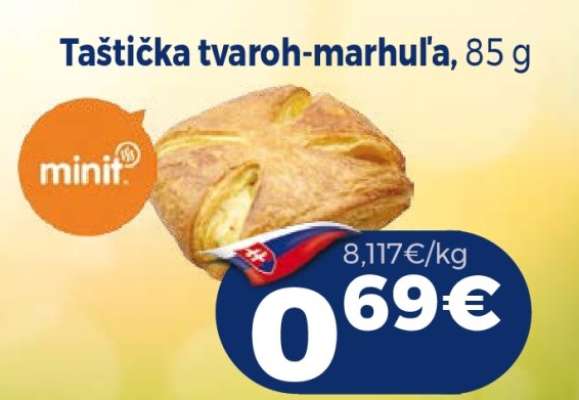 Taštička tvaroh-marhuľa