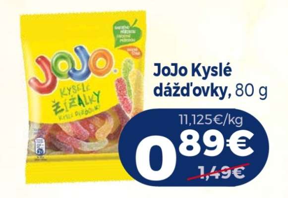 JoJo Kyslé dážďovky, 80 g