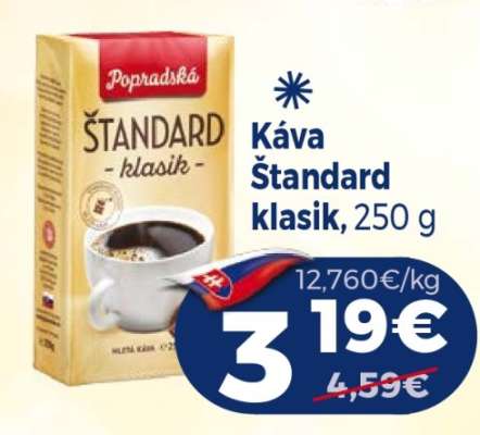 Káva Štandard klasik, 250 g