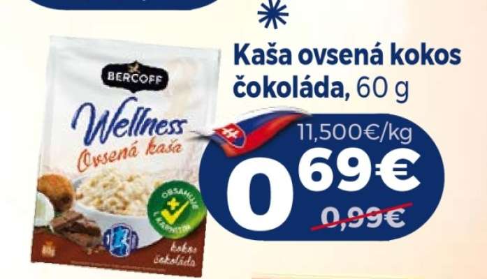 Kaša ovsená kokos čokoláda, 60 g