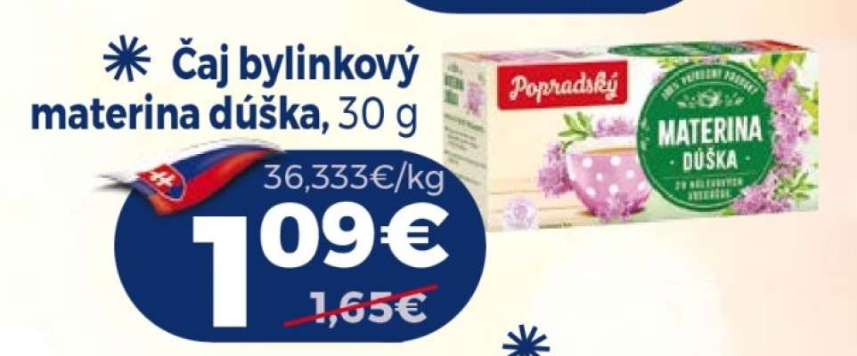 Čaj bylinkový materina dúška, 30 g