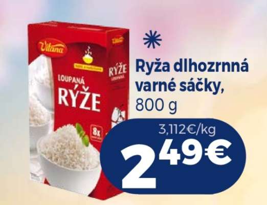 Ryža dlhozrnná varné sáčky, 800 g