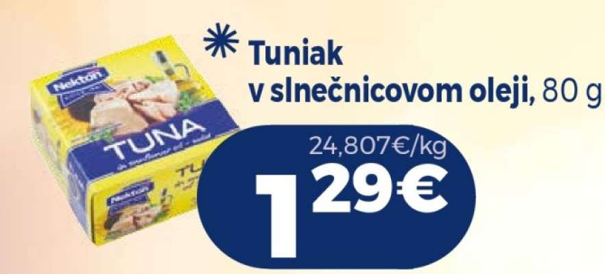 Tuniak v slnečnicovom oleji
