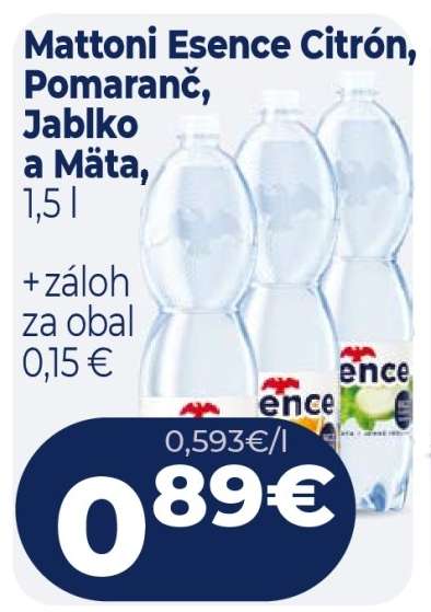 Mattoni Esence Citrón, Pomaranč, Jablko a Mäta