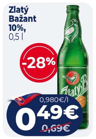 Zlatý Bažant 10% 0,5 l