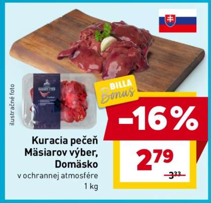 Kuracia pečeň Mäsiarov výber, Domäsko