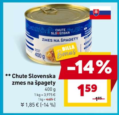 Chute Slovenska zmes na špagety