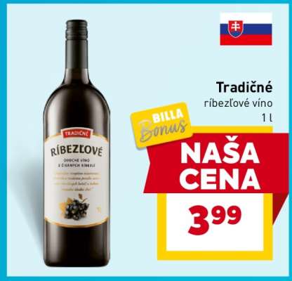 Tradičné ríbezľové víno 1 l