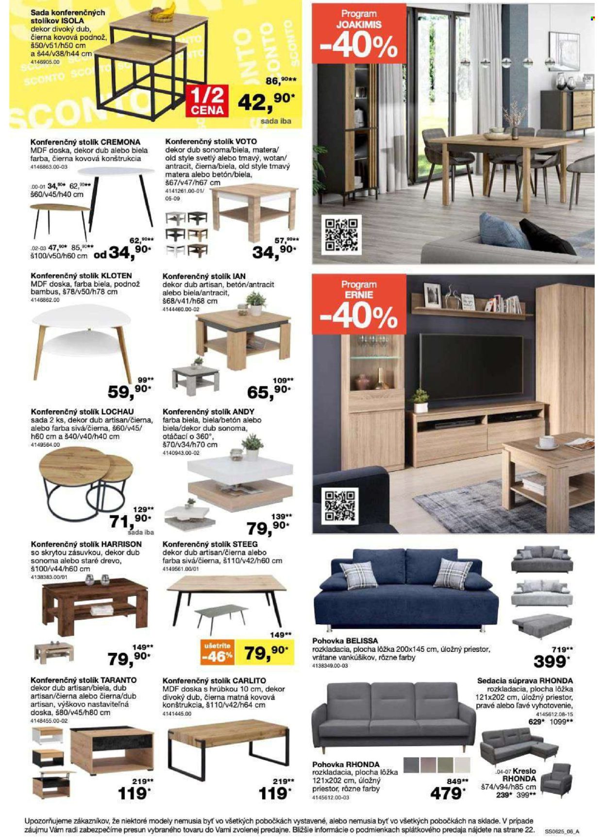 Leták Sconto nábytok - 30.4.2025 - 11.5.2025.