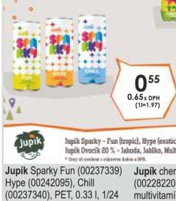 Jupík Sparky Fun (00237339) Hype (00242095), Chill (00237340)