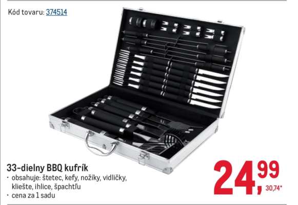 33-dielny BBQ kufrík