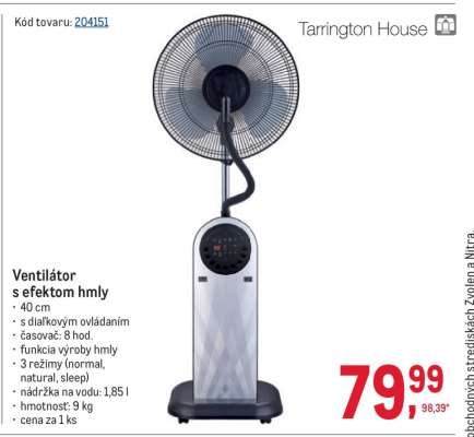 Ventilátor s efektom hmly