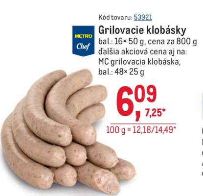 Grilovacie klobásky