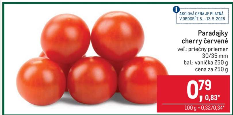 Paradajky cherry červené
