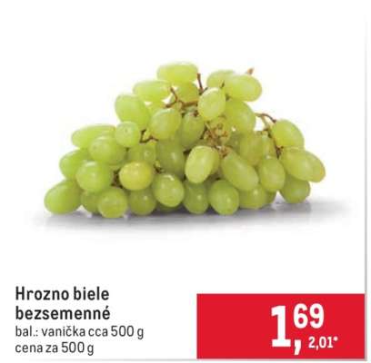 Hrozno biele bezsemenné