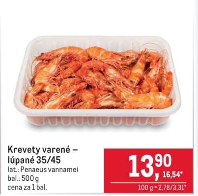 Krevety varené – lúpané 35/45