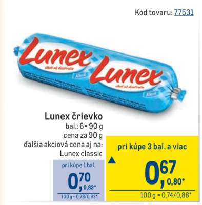 LUNEX ČRIEVKO
