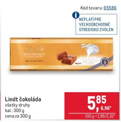 Lindt čokoláda