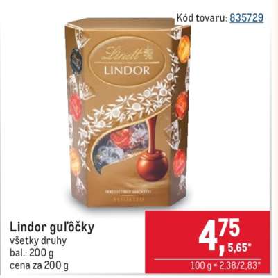 Lindor guľôčky