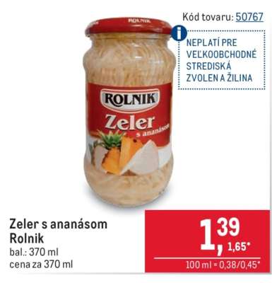Zeler s ananásom Rolnik