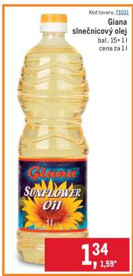 Giana slnečnicový olej