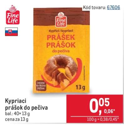 Kypriaci prášok do pečiva