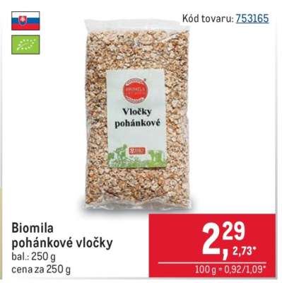 Biomila pohánkové vločky