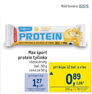 MAX SPORT PROTEIN TYČINKA
