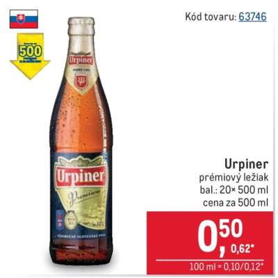 Urpiner prémiový ležiak