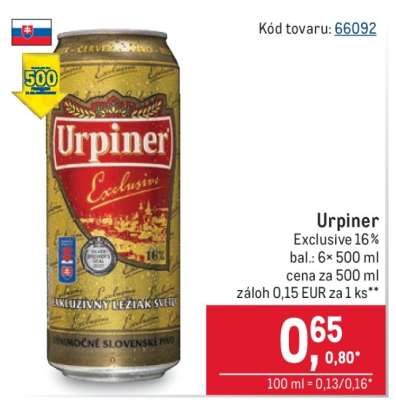 Urpiner Exclusive 16%