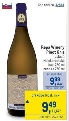 Repa Winery Pinot Gris