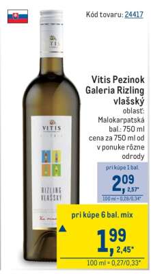 Vitis Pezinok Galeria Rizling vlašský