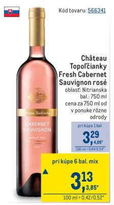 Château Topoľčianky Fresh Cabernet Sauvignon rosé