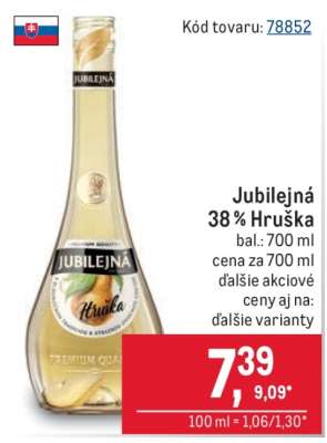 Jubilejná 38% Hruška