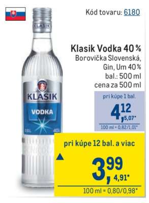 Klasik Vodka 40 %