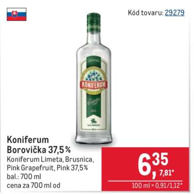 Koniferum Borovička 37,5 %