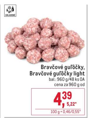 Bravčové guľôčky, Bravčové guľôčky light